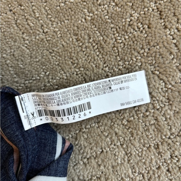 Forever 21 Pants Navy/Orange/White Stripe Women's Size Small - Picture 5 of 9